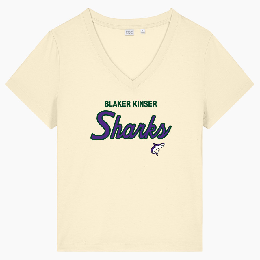 Blaker Kinser Sharks <span class="pdp-name-mascot">Blaker Kinser Sharks</span> Stanley/Stella Women's Stella Isla V-Neck Tee