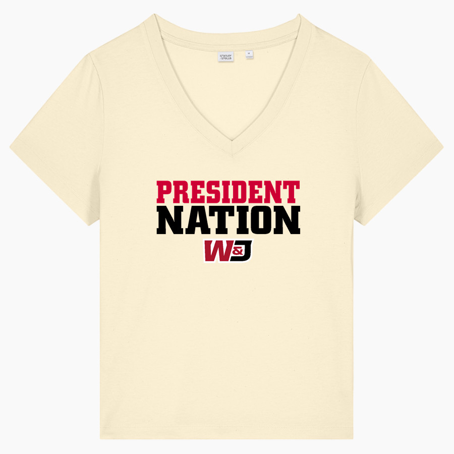 Washington & Jefferson Presidents <span class="pdp-name-mascot">Washington & Jefferson</span> Stanley/Stella Women's Stella Isla V-Neck Tee