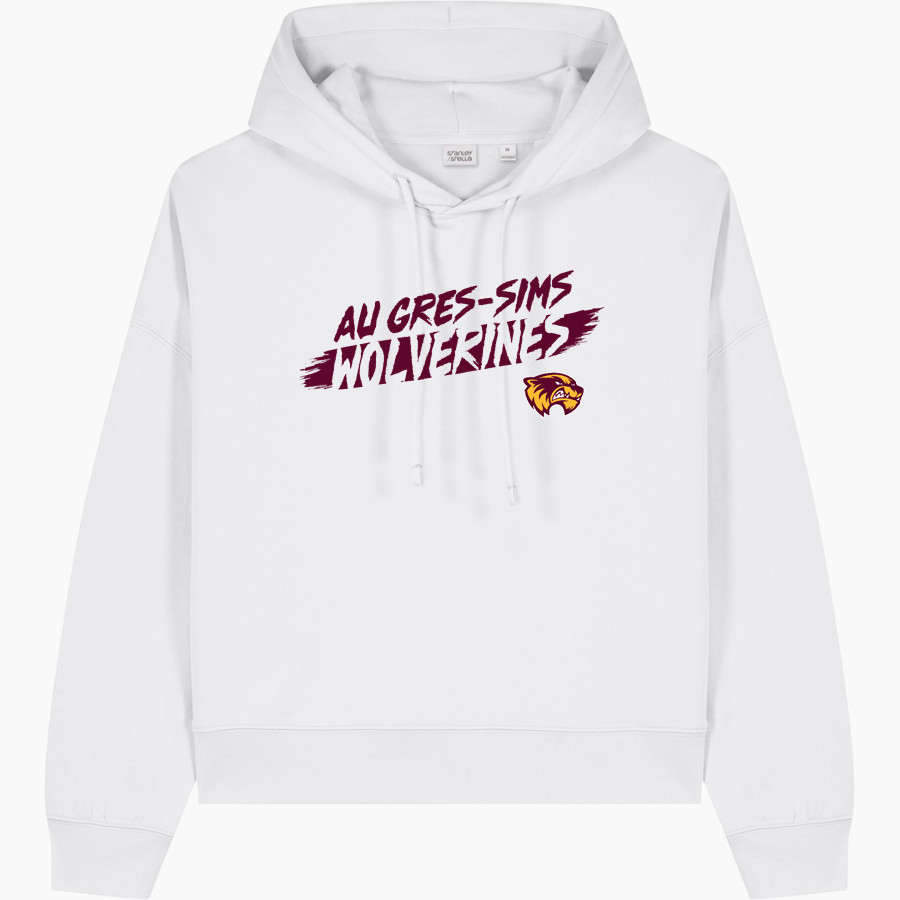 Au Gres-Sims HIGH SCHOOL WOLVERINES <span class="pdp-name-mascot">AU GRES - SIMS WOLVERINES</span> Stanley/Stella Women's Stella Nora Hooded Sweatshirt
