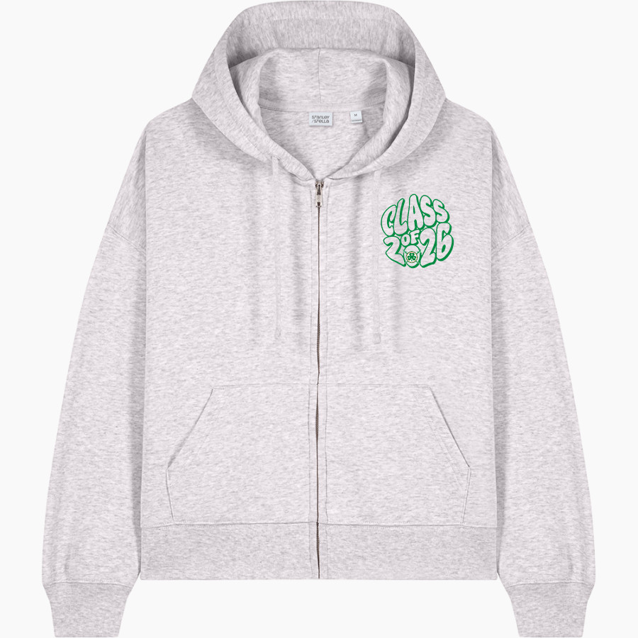 Communion of Saints School Sabres official sideline store Stanley/Stella Women's Stella Ida Full-Zip Hooded Sweatshirt