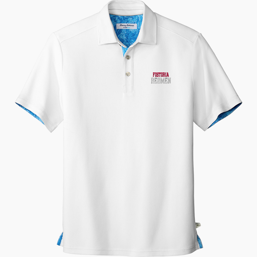 FOSTORIA HIGH SCHOOL REDMEN Tommy Bahama 5 O'Clock Polo