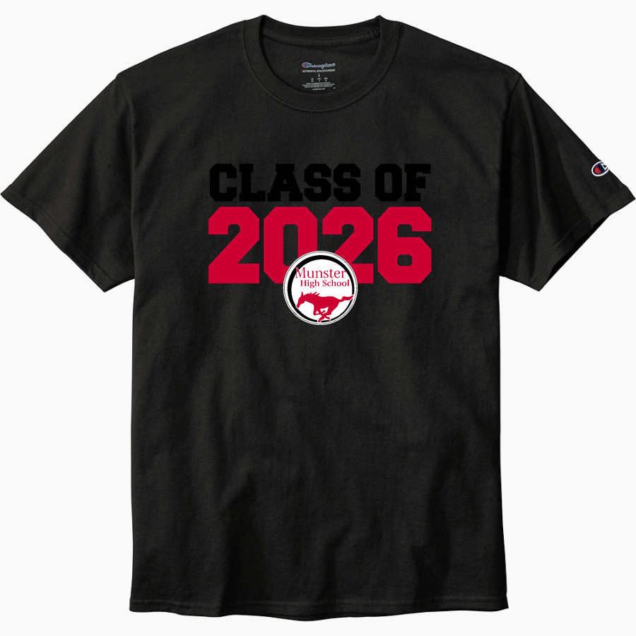 MUNSTER HIGH SCHOOL MUSTANGS <span class="pdp-name-mascot">MUNSTER MUSTANGS</span> Champion Men's Heritage 6-Oz. Jersey Tee
