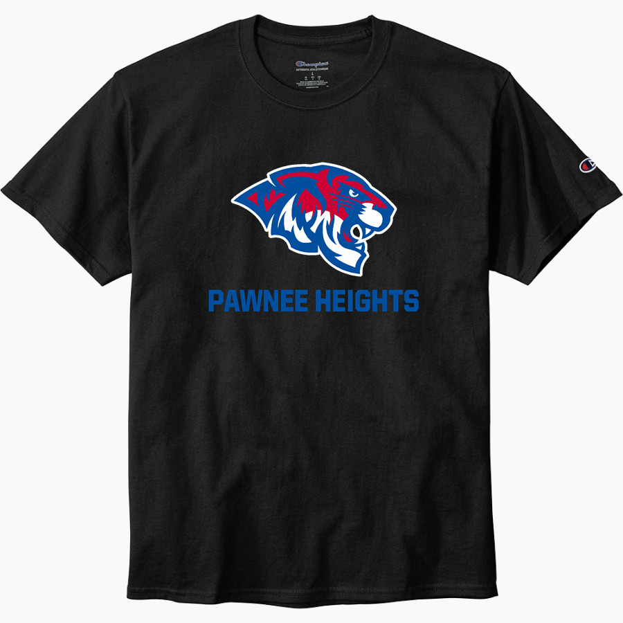 PAWNEE HEIGHTS HIGH SCHOOL TIGERS <span class="pdp-name-mascot">PAWNEE HEIGHTS TIGERS</span> Champion Men's Heritage 6-Oz. Jersey Tee