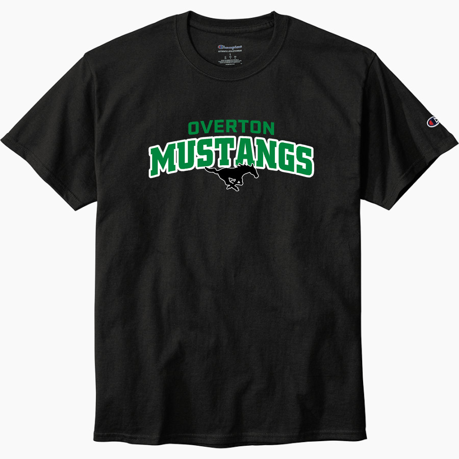 OVERTON HIGH SCHOOL MUSTANGS <span class="pdp-name-mascot">OVERTON MUSTANGS</span> Champion Men's Heritage 6-Oz. Jersey Tee
