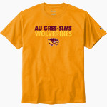 Au Gres-Sims HIGH SCHOOL WOLVERINES <span class="pdp-name-mascot">AU GRES - SIMS WOLVERINES</span> Champion Men's Heritage 6-Oz. Jersey Tee Front Thumbnail