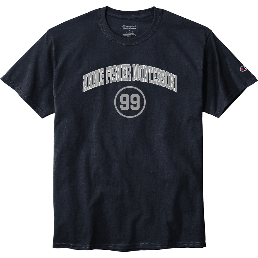 Annie Fisher Montessori Jayhawks <span class="pdp-name-mascot">Annie Fisher Montessori Magnet School Jayhawks</span> Champion Men's Heritage 6-Oz. Jersey Tee