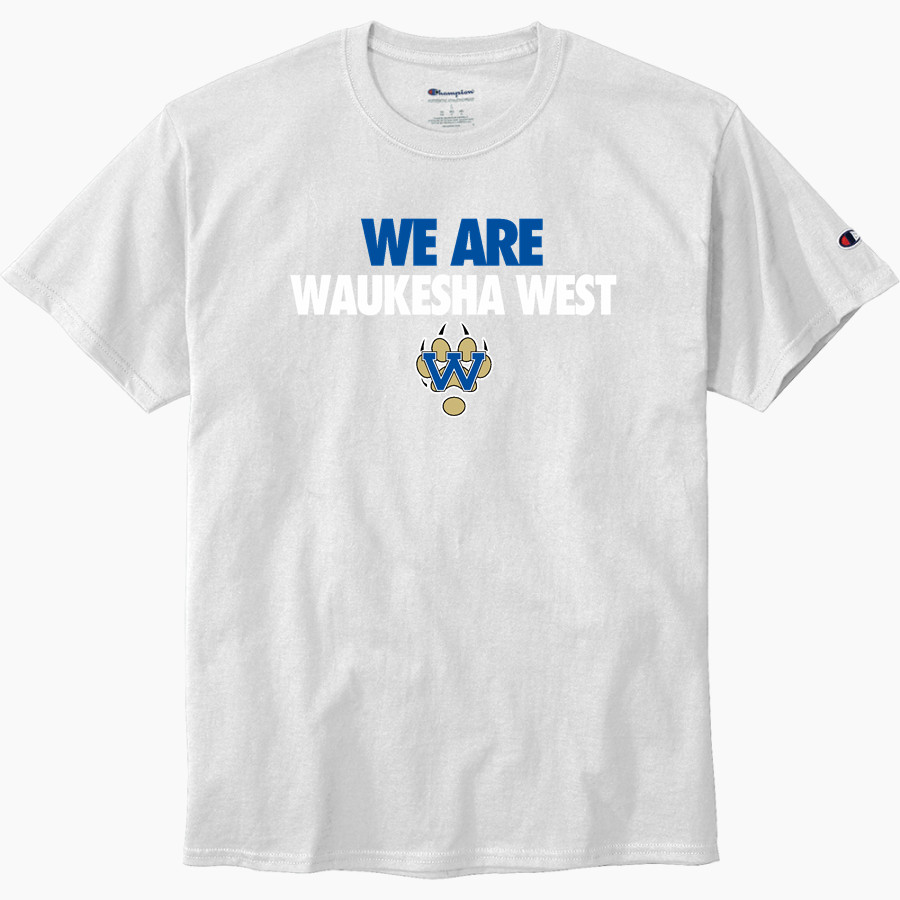 WAUKESHA WEST HIGH SCHOOL WOLVERINES <span class="pdp-name-mascot">WAUKESHA WEST WOLVERINES</span> Champion Men's Heritage 6-Oz. Jersey Tee