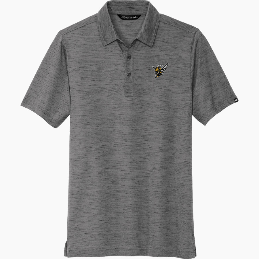 AIC Yellow Jackets Sideline Store <span class="pdp-name-mascot">American International College Yellow Jackets</span> TravisMathew Men's Auckland Slub Polo