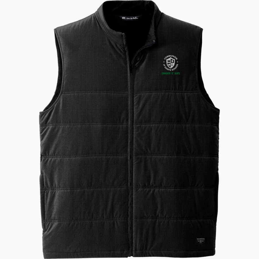Communion of Saints School Sabres official sideline store TravisMathew Men's Cold Bay Vest