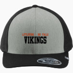 LITTLEFORK-BIG FALLS HIGH SCHOOL VIKINGS <span class="pdp-name-mascot">LITTLEFORK - BIG FALLS VIKINGS</span> TravisMathew Cruz Colorblock Trucker Cap Front Thumbnail