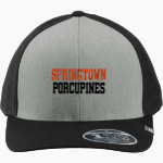 SPRINGTOWN HIGH SCHOOL PORCUPINES TravisMathew Cruz Colorblock Trucker Cap Front Thumbnail