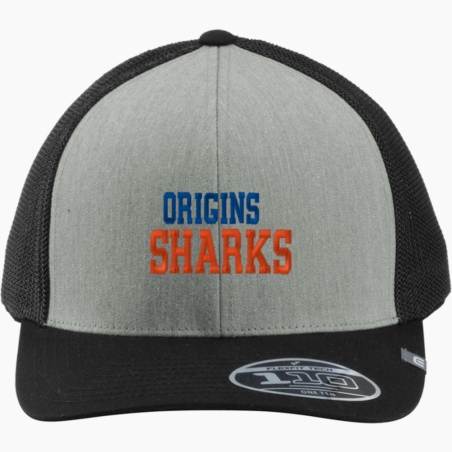 Origins Sharks TravisMathew Cruz Colorblock Trucker Cap