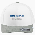 NORTH BABYLON HIGH SCHOOL BULLDOGS TravisMathew Cruz Colorblock Trucker Cap Front Thumbnail