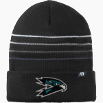 Folsom Lake Falcons TravisMathew Striped Cuffed Beanie Front Thumbnail