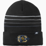 CULPEPER HIGH SCHOOL BLUE DEVILS <span class="pdp-name-mascot">CULPEPER BLUE DEVILS</span> TravisMathew Striped Cuffed Beanie Front Thumbnail