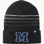 Merrill Mustangs TravisMathew Striped Cuffed Beanie Front Thumbnail
