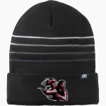 California University of Pennsylvania TravisMathew Striped Cuffed Beanie Front Thumbnail