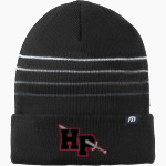 Hannah-Pamplico Raiders Raiders <span class="pdp-name-mascot">Hannah-Pamplico Raiders</span> TravisMathew Striped Cuffed Beanie Front Thumbnail