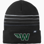 WAYNFLETE SCHOOL FLYERS <span class="pdp-name-mascot">WAYNFLETE FLYERS</span> TravisMathew Striped Cuffed Beanie Front Thumbnail