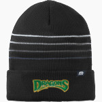 WEST DAVIDSON HIGH SCHOOL DRAGONS TravisMathew Striped Cuffed Beanie Front Thumbnail