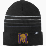 Miles Golden Bears TravisMathew Striped Cuffed Beanie Front Thumbnail