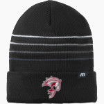 MOT Charter Mustangs TravisMathew Striped Cuffed Beanie Front Thumbnail