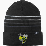 Heatly Hornets <span class="pdp-name-mascot">Heatly Hornets</span> TravisMathew Striped Cuffed Beanie Front Thumbnail