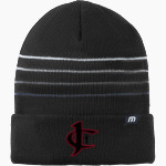 Jupiter Christian Eagles TravisMathew Striped Cuffed Beanie Front Thumbnail