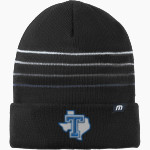TAHOKA HIGH SCHOOL BULLDOGS <span class="pdp-name-mascot">TAHOKA BULLDOGS</span> TravisMathew Striped Cuffed Beanie Front Thumbnail