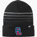 SAN LEANDRO HIGH SCHOOL PIRATES TravisMathew Striped Cuffed Beanie Front Thumbnail