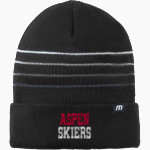 ASPEN HIGH SCHOOL SKIERS <span class="pdp-name-mascot">ASPEN SKIERS</span> TravisMathew Striped Cuffed Beanie Front Thumbnail