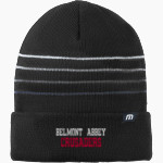 Belmont Abbey College The Official Store of the Crusaders TravisMathew Striped Cuffed Beanie Front Thumbnail
