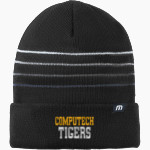 Computech Tigers <span class="pdp-name-mascot">Computech Middle School Tigers</span> TravisMathew Striped Cuffed Beanie Front Thumbnail