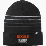DEKALB HIGH SCHOOL BARBS TravisMathew Striped Cuffed Beanie Front Thumbnail