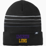 Emerson Lions TravisMathew Striped Cuffed Beanie Front Thumbnail