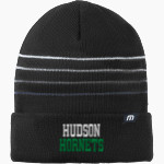 Hudson Hornets TravisMathew Striped Cuffed Beanie Front Thumbnail