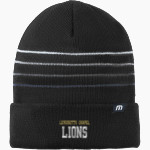 LEVERETTS CHAPEL HIGH SCHOOL LIONS <span class="pdp-name-mascot">LEVERETTS CHAPEL LIONS</span> TravisMathew Striped Cuffed Beanie Front Thumbnail