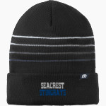 Seacrest Stingrays <span class="pdp-name-mascot">Seacrest Stingrays</span> TravisMathew Striped Cuffed Beanie Front Thumbnail