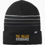 THE DALLES HIGH SCHOOL RIVERHAWKS TravisMathew Striped Cuffed Beanie Front Thumbnail