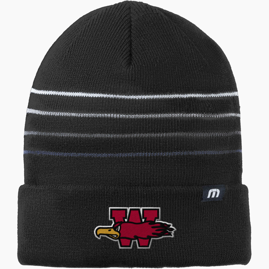 Wisconsin School For The Deaf Firebirds <span class="pdp-name-mascot">Wisconsin School For The Deaf Firebirds</span> TravisMathew Striped Cuffed Beanie