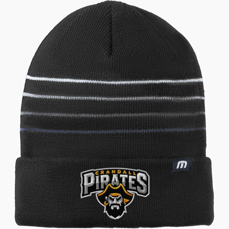CRANDALL HIGH SCHOOL PIRATES TravisMathew Striped Cuffed Beanie