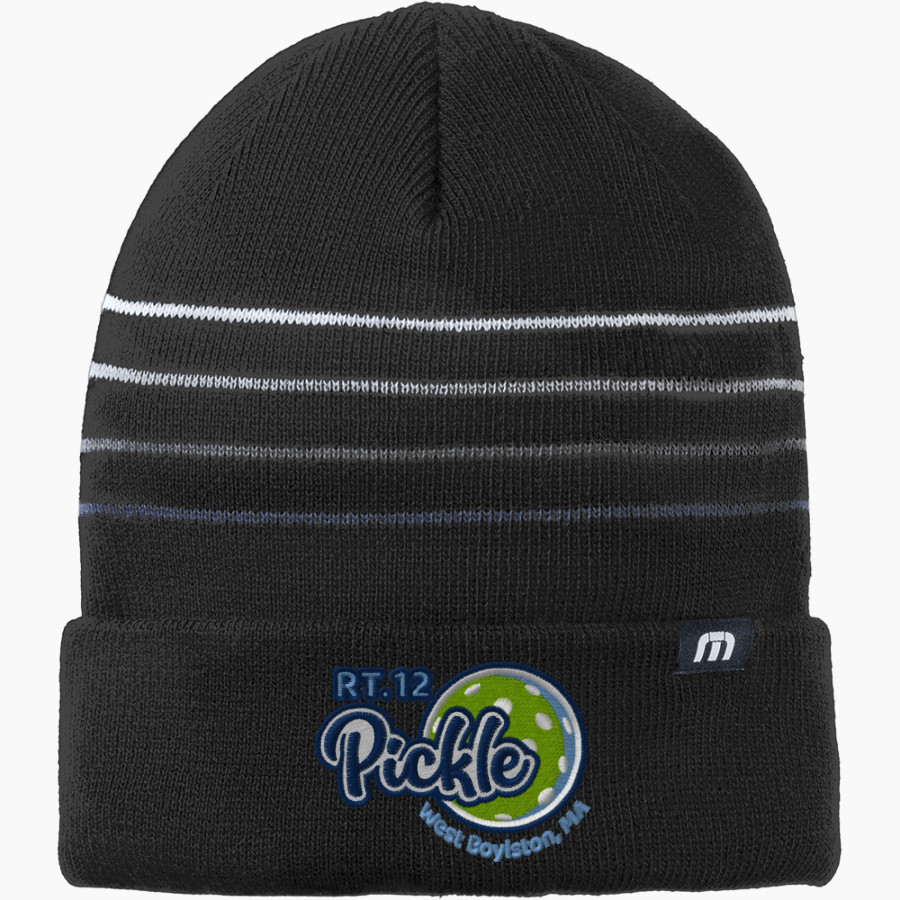 Rt. 12 Pickle Rt. 12 Pickle <span class="pdp-name-mascot">Rt. 12 Pickle</span> TravisMathew Striped Cuffed Beanie