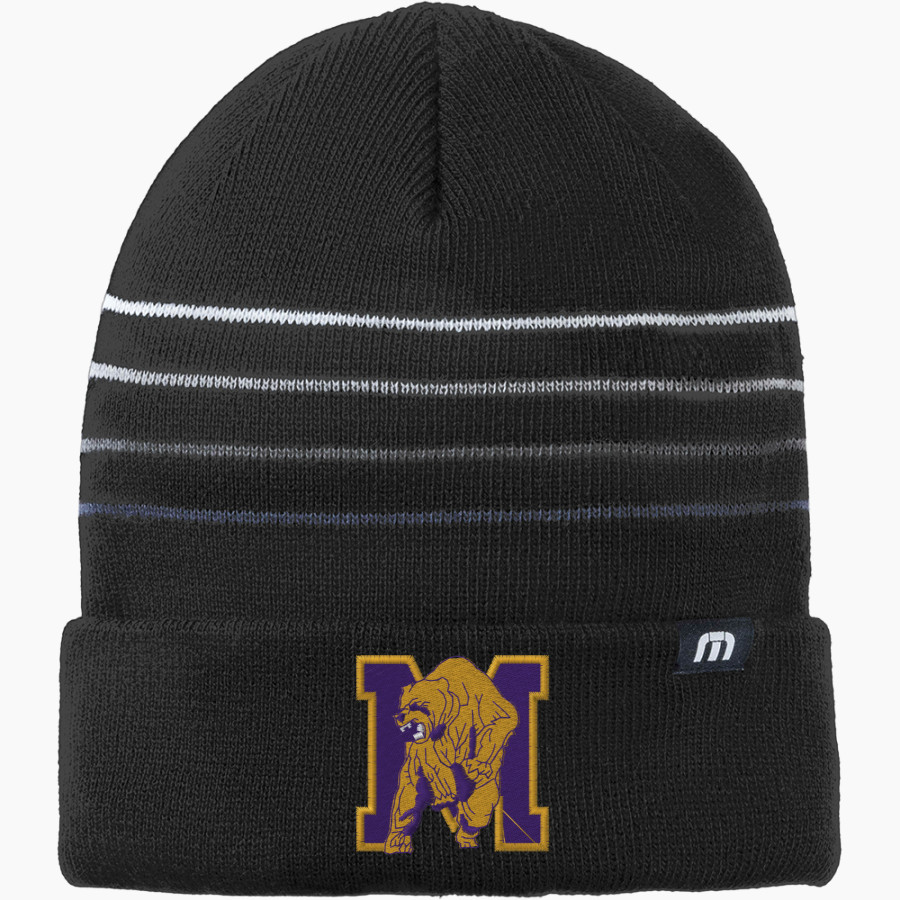 Miles Golden Bears TravisMathew Striped Cuffed Beanie