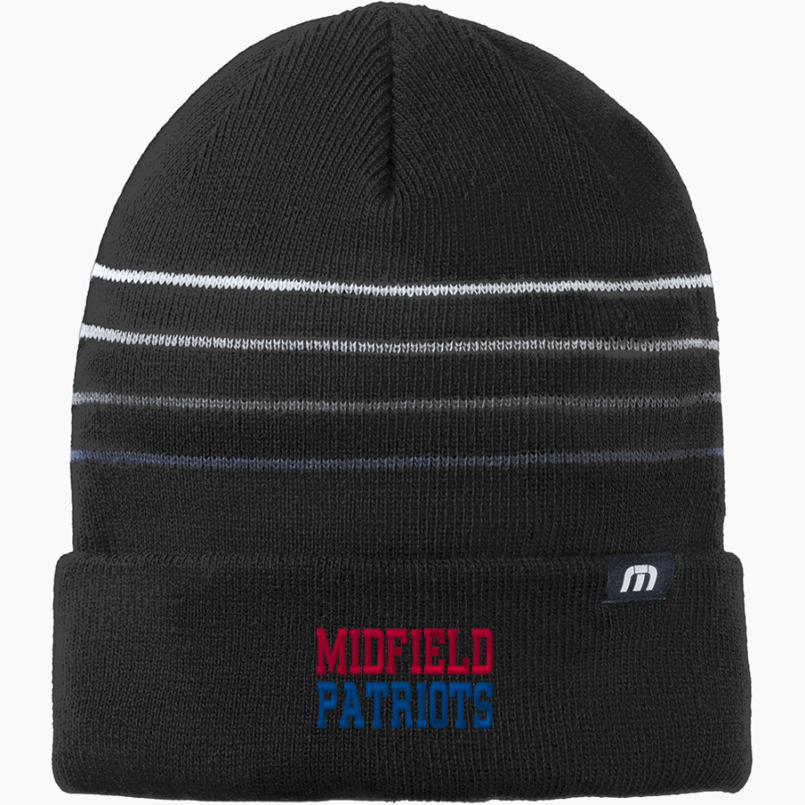 MIDFIELD HIGH SCHOOL PATRIOTS TravisMathew Striped Cuffed Beanie