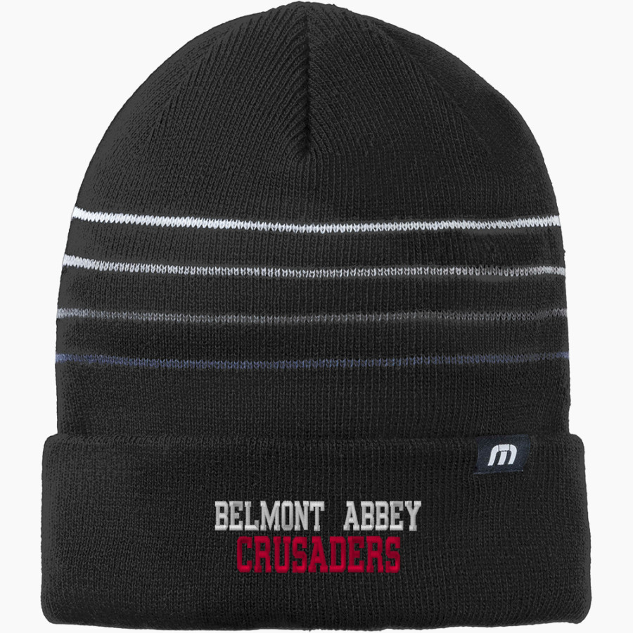 Belmont Abbey College The Official Store of the Crusaders TravisMathew Striped Cuffed Beanie