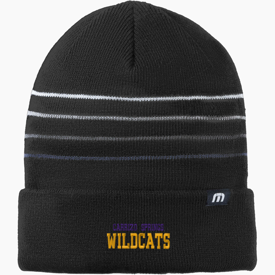 CARRIZO SPRINGS HIGH SCHOOL WILDCATS <span class="pdp-name-mascot">CARRIZO SPRINGS WILDCATS</span> TravisMathew Striped Cuffed Beanie