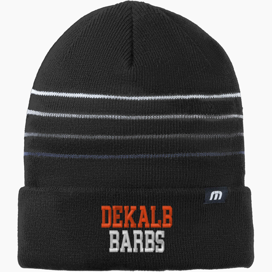 DEKALB HIGH SCHOOL BARBS TravisMathew Striped Cuffed Beanie