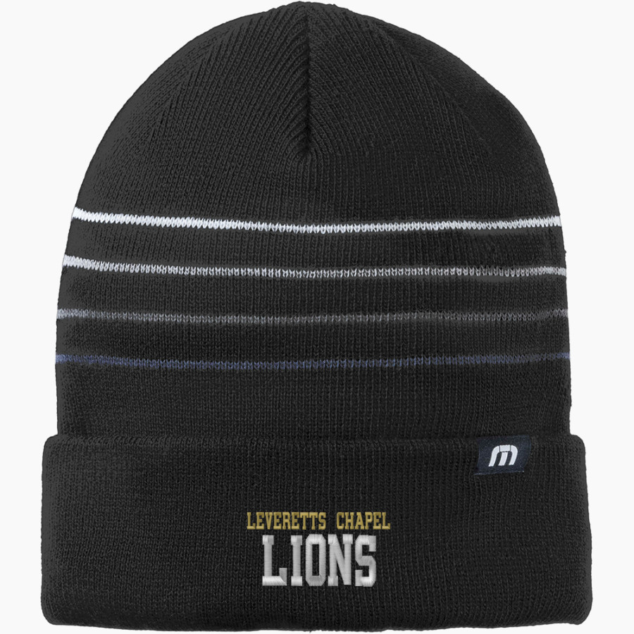 LEVERETTS CHAPEL HIGH SCHOOL LIONS <span class="pdp-name-mascot">LEVERETTS CHAPEL LIONS</span> TravisMathew Striped Cuffed Beanie