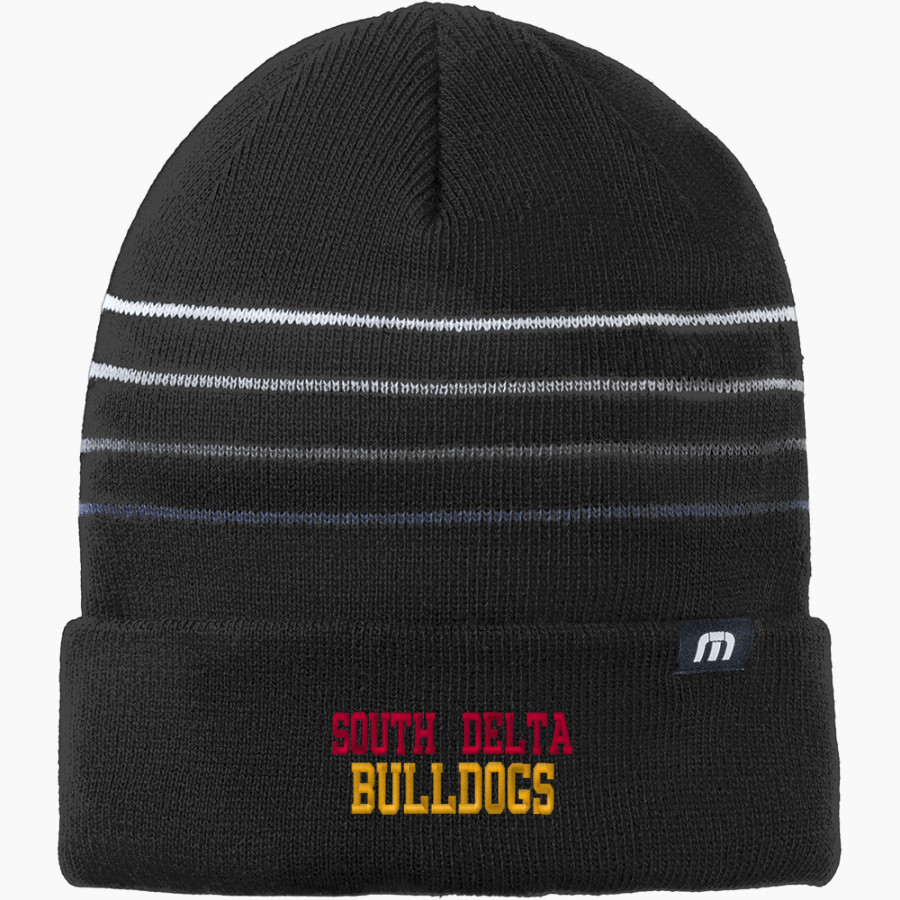 SOUTH DELTA HIGH SCHOOL BULLDOGS <span class="pdp-name-mascot">SOUTH DELTA BULLDOGS</span> TravisMathew Striped Cuffed Beanie