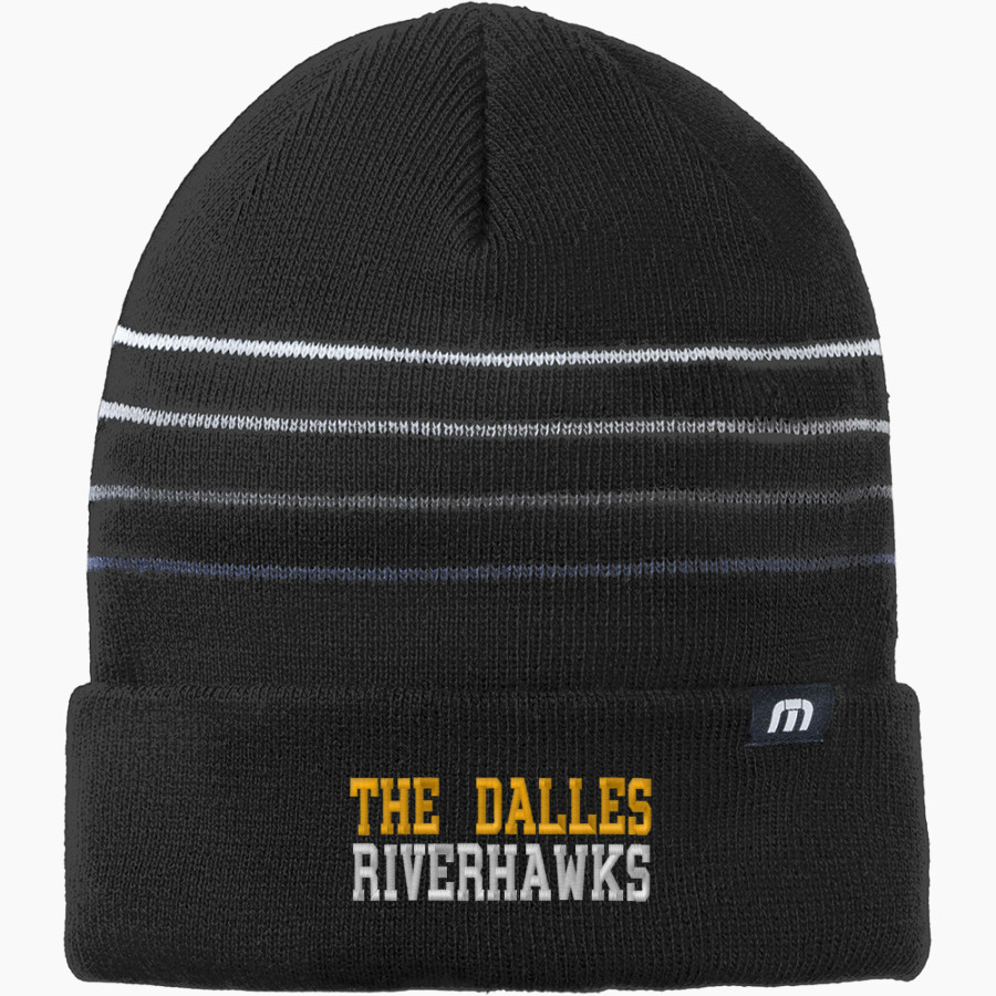 THE DALLES HIGH SCHOOL RIVERHAWKS TravisMathew Striped Cuffed Beanie